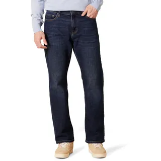 Amazon Essentials Herren Bootcut-Jeans mit gerader Passform - Auslauffarben, Dunkelblau Vintage, 30W / 30L