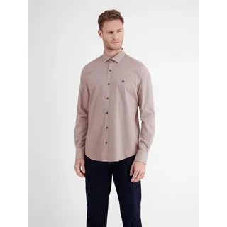 Lerros Langarmhemd »LERROS Langarmhemd mit AOP und Haifischkragen grau