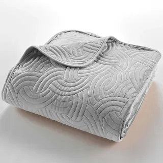 douceur d'intérieur Tagesdecke, 100% Polyester, Gris, 220 x 240 cm