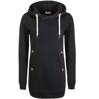 Kapuzenpullover OXMO "Hoodie OXVicky", Damen, Gr. S, schwarz, Obermaterial: 80% Polyester PES. 20% Baumwolle CO., Sweatshirts Kapuzenpullover
