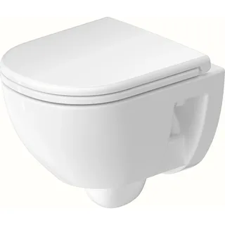 Duravit D-Code Wand-WC Compact mit WC-Sitz Weiß Hochglanz