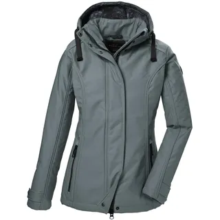G.I.G.A. DX Damen Softshelljacke/Outdoorjcake mit abzippbarer Kapuze GW 23 WMN SFTSHLL JCKT, aquaverde, 40, 42211-000