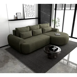 Ecksofa OLIVIO L - Wohnlandschaft Polstersofa Polstercouch (Grün - MODESTO 484) RECHTE SEITE - Grün
