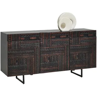 Ambia Home SIDEBOARD Schwarz, Dunkelbraun - 160x79x44 cm