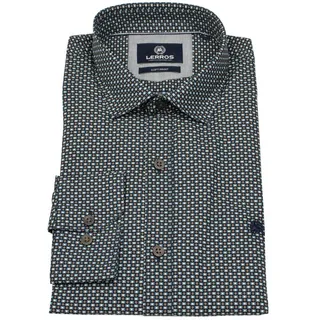 Lerros Langarmhemd »LERROS Herrenhemd mit Haifischkragen, dezent gemustert«