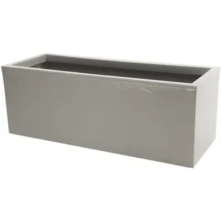 mgc24 Blumenkasten 79,5 x 29,5 x 29,5 cm Steinoptik, beige | Rechteckiger Pflanzkübel mit 57 L Volumen für Garten, Terrasse & Balkon | wetterfest, leicht & robust