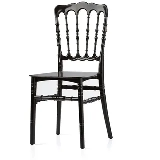 Essentials Stapelstuhl Napoleon schwarz, Polypropylen, 41x43x89,5cm (BxTxH), nicht zerbrechlich, 50400BL