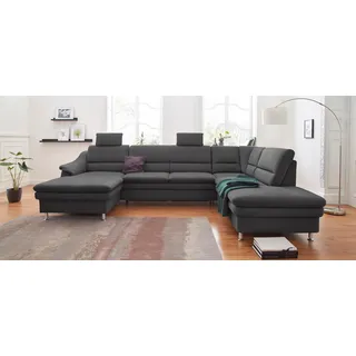 sit&more Wohnlandschaft »Cardoso U-Form« mit Federkern und Kopfstützen, mit Bettfunktion und Relaxfunktion