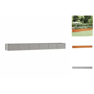 vidaXL Hochbeet Rostig 480 x 80 x 45 cm Cortenstahl