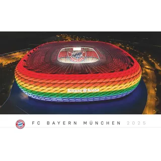 N NEUMANNVERLAGE - FC Bayern München 2025 Posterkalender, 60x50cm, Fußball-Kalender mit Motiven der Stars, Fan-Kalender mit Fußball-Highlights, Spiralbindung und deutsches Kalendarium