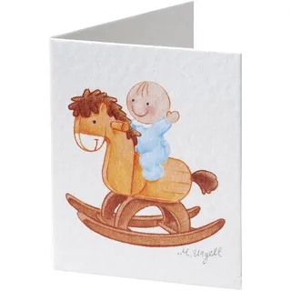 Mopec x21.3 Büchlein-Karte Pit montiert EIN Pferd aus Holz, 100-er Pack