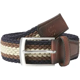 Flechtgürtel JAN VANDERSTORM "Gürtel SOKSE", Herren, Gr. 16,5, blau (braun), Obermaterial: 65% Polyester COOLMAX PES(Coolmax). 35% Elasthan EL., unifarben, Gürtel Flechtgürtel