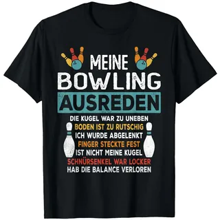 Bowling Geschenke Damen Herren Bowling Sprüche Retro Bowling T-Shirt