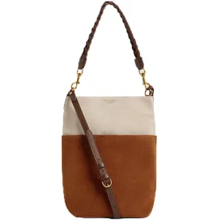 Ted Baker Damen S283963tano/S Mittelgroße Eimertasche mit gewebtem Griff, hautfarben