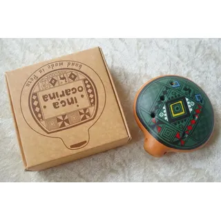 Inkaflöte Ocarina, traditionell aus Peru, Fairtrade, grün