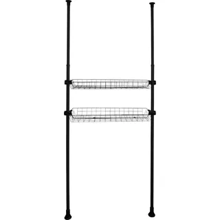 WENKO Regalelement "Herkules" 2er Set, Passend zum Teleskop-System Herkules, schwarz