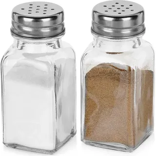 Gewürzset Salzstreuer Pfefferstreuer Set Behälter für Salz und Pfeffer Glas - Transparent