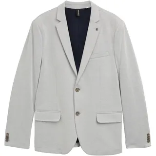 TOM TAILOR Herren 1046785 Sakko, 38152-Blueish Grey Two Tone Pique, 56