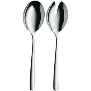 WMF Boston Salatbesteck Edelstahl 23,7 cm, klein, Salatgabel, Servierlöffel, Cromargan Edelstahl poliert, glänzend, spülmaschinenfest