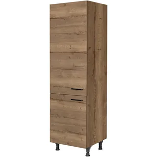 Nobilia Geräteumbauschrank , Eiche dunkel , Metall , 1 Fächer , nur wie online abgebildet bestellbar , 60x216.6x58 cm , Blauer Engel, Pefc, Goldenes M, Made in Germany, DGM-Klimapakt , Küchen, Küchenmöbel, Küchenschränke, Geräteumbauschränke