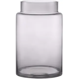 KAYLETIN Große Glasvase, schwarze Blumenvasen für Blumenstrauß, hohe Glasvase, Vasen mit breitem Mund für Couchtisch, Hochzeit, Wohnzimmer, Bürodekor, Esstisch, 18 cm
