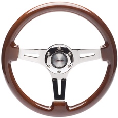 Simoni Racing DIJ350/W Dijon Universal Steering Wheel, Wood,