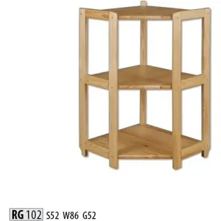 Eckregal Bücherregal Wohnzimmer Wand Regal Echtes Holz Regale Eckregale Büro Neu - Braun