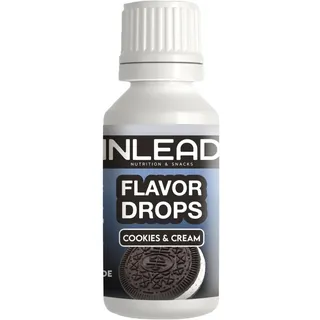 INLEAD - Flavor Drops | Zuckerfrei & Kalorienfrei | Aromatropfen für Speisen & Getränke | Vielseitig einsetzbar | Top Geschmack | Vegan - 30ml (Cookies & Cream)