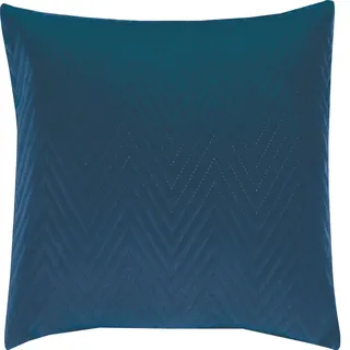 TOM TAILOR Zierkissenhülle French Velvet Ultra Blau 40 x 40 cm - Blau