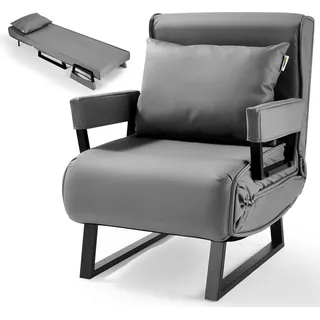Makika Schlafsessel Schlafsofa Rio klappbar - in Grau - Grau