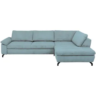 Beldomo Style Ecksofa , Hellblau , Textil , Ottomane rechts, L-Form , 291x197 cm , Goldenes M , Typenauswahl, Fußauswahl, Stoffauswahl, seitenverkehrt erhältlich, individuell planbar , Wohnzimmer, Sofas & Couches, Wohnlandschaften, Ecksofas