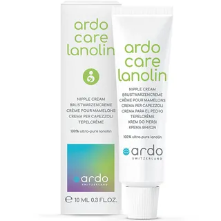 Ardo Care Lanolin Brustwarzensalbe 10ml, beruhigt schützt & pflegt deine Brustwarzen beim Stillen, ultra-reines Lanolin aus Wollfett Wollwachs (Nippelcreme Still-Salbe Nipple Cream Balm Brust Stillen)