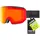 lace Attract stylische verspiegelte Skibrille mit Magnetwechselscheibentechnologie und Anti-Fog-Beschichtung für Damen und Herren black/red-orange