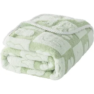 DJDEA Babydecke Microfaser 75cmX100cm - Flauschige Warme Kuscheldecke Baby, Weiche Decke, Grün Decke für Kinder Mädchen Junge, Gehören Kinderbett Kinderwagen, Geschenk