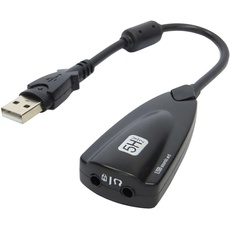 KEEPDRUM USB Soundkarte Mikrofon Eingang/Kopfhörer Ausgang