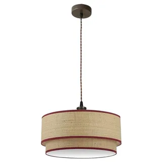 Levitantes Anhänger Roque 2 x e27 Natur/Rot, Reg x 50 x 50 cm