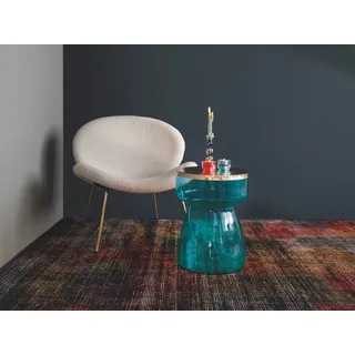 Kayoom »Roman 125, mundgeblasener Glaskorpus« 1 Stk. tlg. mundgeblasener Glaskorpus, Retro-Design, goldene Metall-Tischplatte,