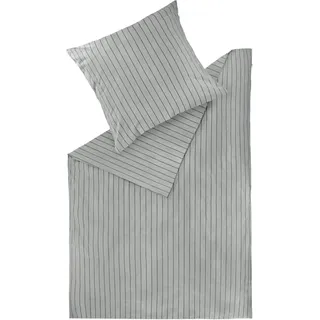 SCHÖNER WOHNEN-Kollektion Winter Bettwäsche SOFT STRIPE Grau 140 x 200 cm - Grau