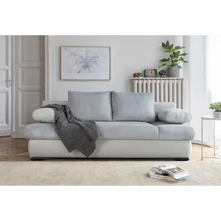 COLLECTION AB Schlafsofa »Chicago«, mit Bettfunktion und Bettkasten, im Cord-Samt Mix, grau