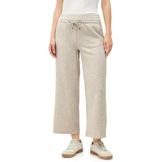 CECIL Damen B379446 Gestreifte Seersucker Hose, Pearl Beige, XL / 26L