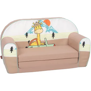 Knorrtoys Kindersofa Giraffe on Tour Baumwolle 90 x 60 cm braun