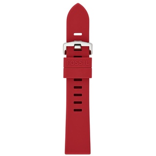 Fossil Unisex-Band 20 mm Silikon rot, S201106
