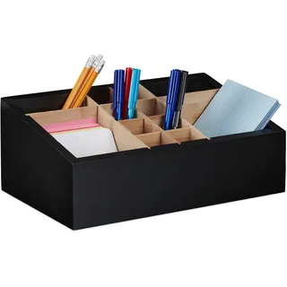 Relaxdays Schreibtisch-Organizer 23500x120 mm Schwarz