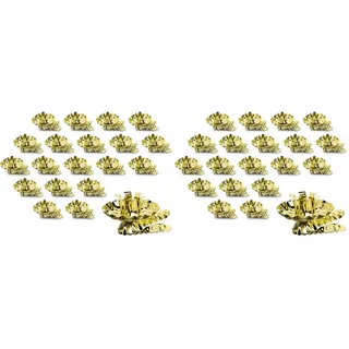 Idena 31891 - Baumkerzenhalter für den Weihnachtsbaum, 20 Stück in Gold, Vintage Kerzenhalter aus Metall, mit Clip für Äste bis 1,5 cm Dicke (Packung mit 2)