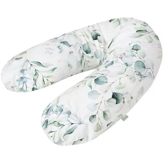 Rotho Babydesign Stillkissen Multi (190 x 35 cm) - Hypoallergen - geräuschlos - Seitenschläferkissen - Maschinenwaschbar - Motiv Natural Leaves