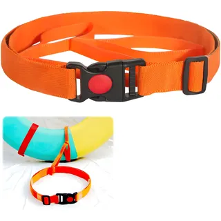 Schwimmgürtel Trainingsgürtel, Schwimmgürtel Wassersport Orange Reflektierender Gürtel Schwimmen Anfänger Trainingshilfe Rettungsring Traktion für Notfälle Schwimmgurt Trainingsleine Haltegurt(Orange)