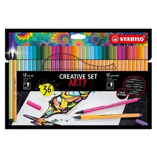 Pen 68/point 88 ARTY sortiert, 36er-Set, Kunststoffetui (8868/36-1-20-6)