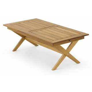 Garten-Ausziehtisch Moderner Stil Braun Holz Couchtisch Bequem Stabil