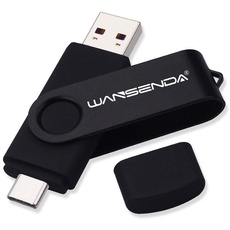 WANSENDA USB C Stick 512GB, USB-Stick Typ C Speicherstick OTG USB 3.0 Dual Flash Drive 2-in-1 Memory Stick für Tablet, PC, MacBook, Typ C Android Handy (512G, Schwarz)