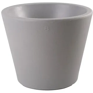 8 seasons Design Shining Classic Pot XM, LED Pflanzkübel 49 x 39 cm (grau), E27 Fassung inkl. Leuchtmittel in warmweiß, beleuchteter Pflanzkübel für innen + außen, Blumenkübel